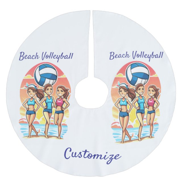 Beach Volleyball Girls Thunder_Cove Julgransmatta Borstad Polyester (Framsidan)