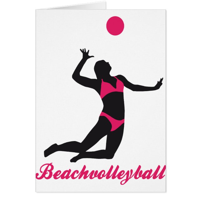 beach volleyball hälsningskort (Framsidan)