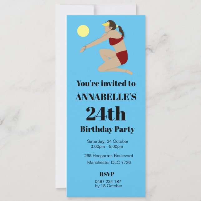 Beach Volleyball Inbjudningar (Framsida)