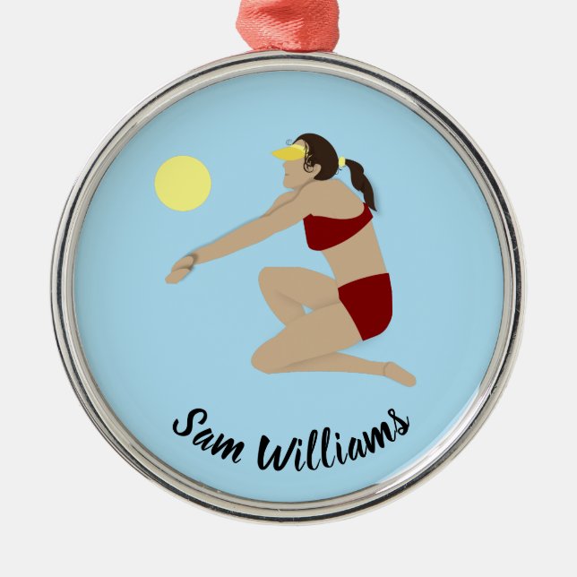 Beach Volleyball Julgransprydnad Metall (Framsidan)