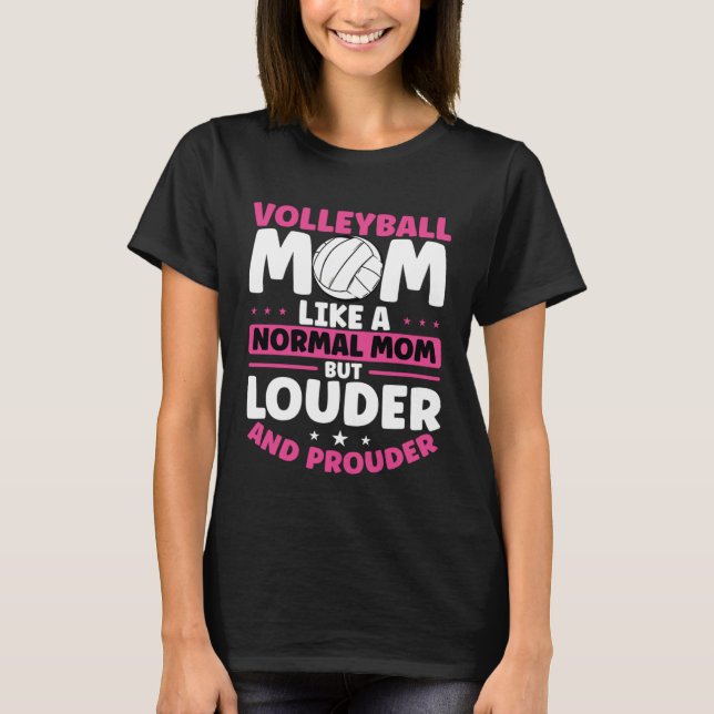 Beach Volleyball Mom Volleyball  Mothers Day T Shirt (Framsida)