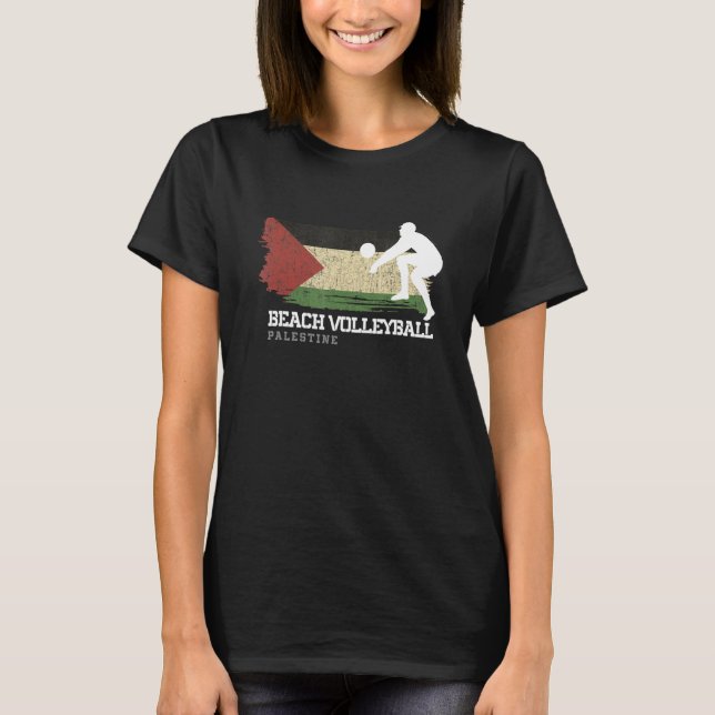 Beach Volleyball Palestine Kärlek Volleyball Pl. T Shirt (Framsida)