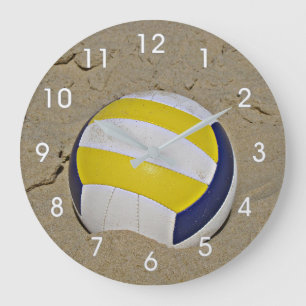 BEACH VOLLEYBALL PHOTO CLOCK STOR KLOCKA