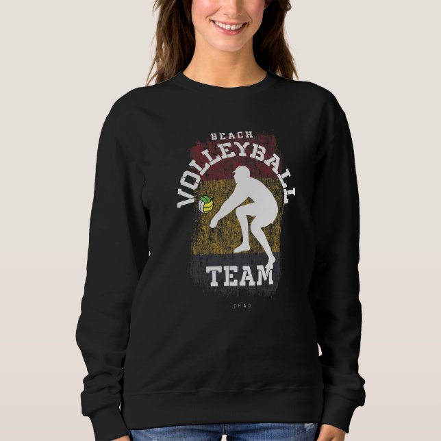 Beach Volleyball Tchad Kärlek Volleyball Player Fl T Shirt (Framsida)