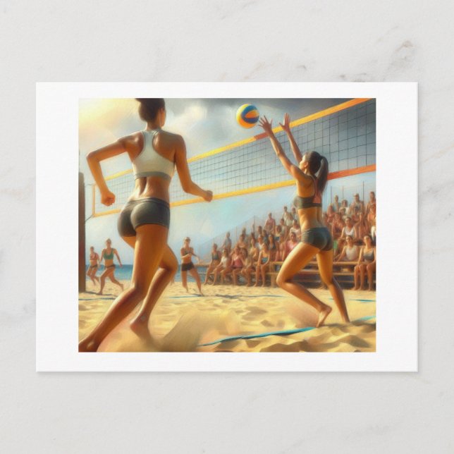 Beach Volleyball Vykort (Framsida)