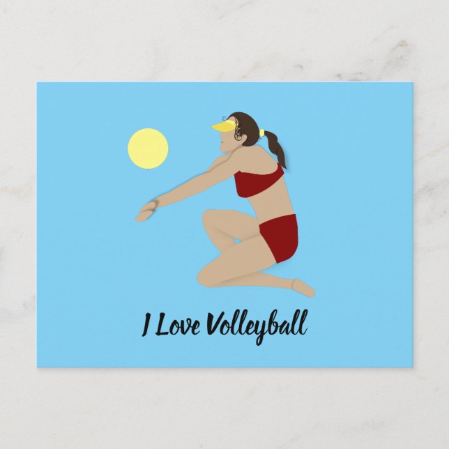 Beach Volleyball Vykort (Framsida)