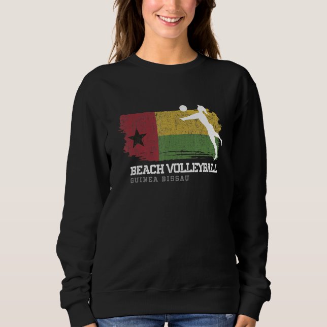 Beach Volleyball Womens Guinea Bissau Flagga Volle T Shirt (Framsida)