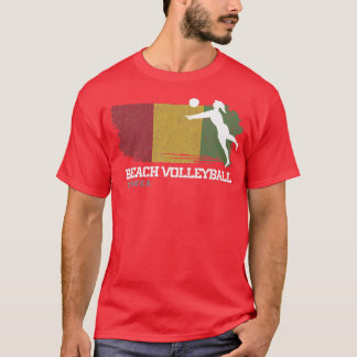 Beach Volleyball Womens Guinea Flag Volleyball Gir T Shirt