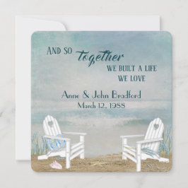 Beach Vow Renewal Bröllop Inbjudningar