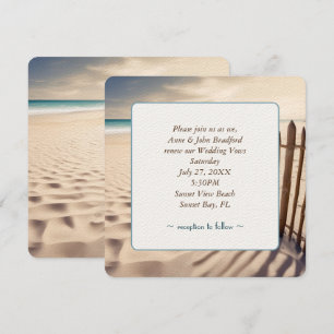 Beach Vow Renewal Bröllop Inbjudningar