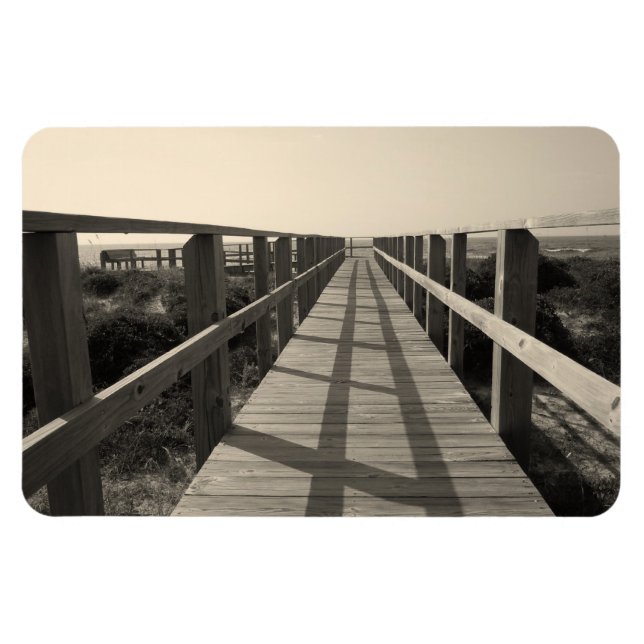Beach Walk i Sepia Magnet (Horisontell)