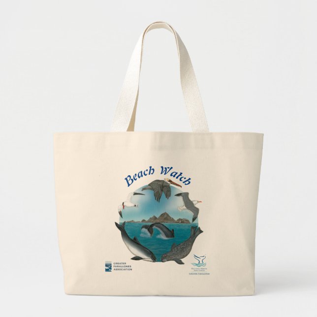 Beach Watch Tote Jumbo Tygkasse (Framsidan)