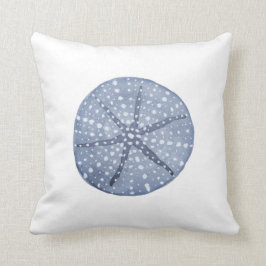 Beach Watercolor Blue Sea Urchin Dekorativ kudde