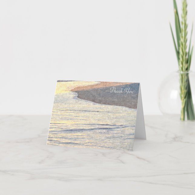 Beach Watercolor Tackkort (Framsida)