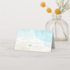 Beach Watercolor Wedding Reception Placeringskort