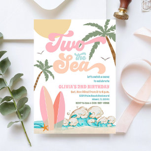 Beach Wave 2-års födelsedagsinbjudan Inbjudningar