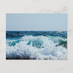 Beach Wave Sea Surfa Beach Vatten Fantastic Blue Vykort