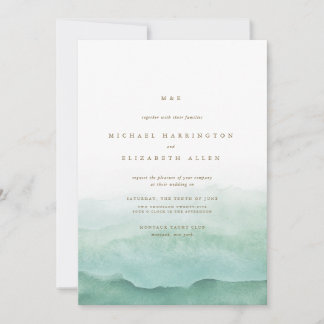 Beach Wave Wedding-inbjudan Inbjudningar