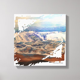 Beach Waves Blue Canvastryck