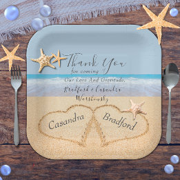Beach Wedding 2 Hearts i Sand Bröllop