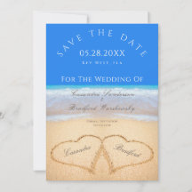Beach Wedding 2 Hearts i Sand bröllop