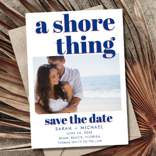 Beach Wedding A Shore Sak Photo Save Date Spara Datumet