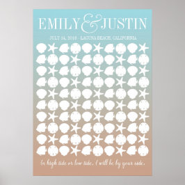 Beach Wedding Alternate Guestbook Poster 20 x 28