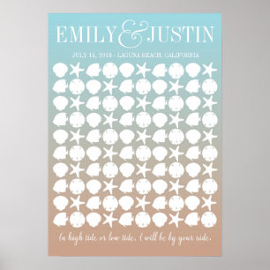 Beach Wedding Alternate Guestbook Poster 20 x 28