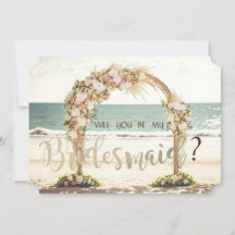 Beach Wedding Arbor Ro Bridesmaid Card