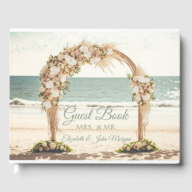 Beach Wedding Arbor Ro Gästböcker (Framsida)