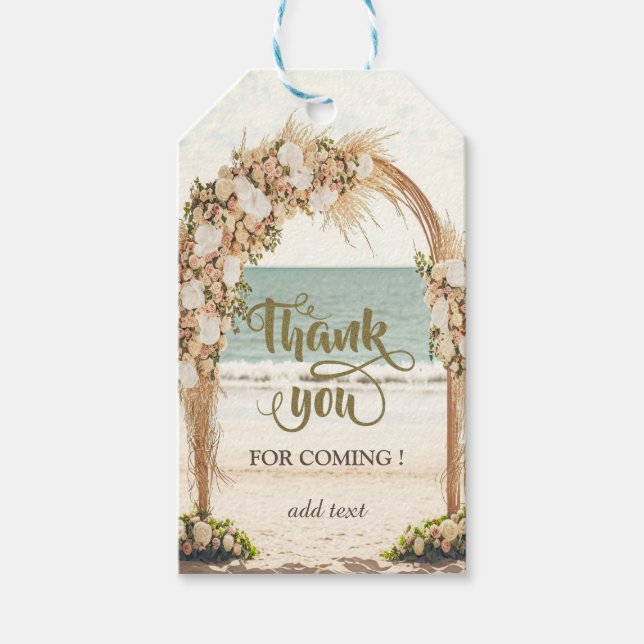 Beach Wedding Arbor Ro Tack Presentetikett (Framsidan)