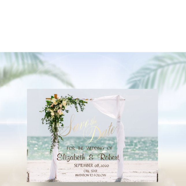 Beach Wedding Arbour-Blommigten Spara datum Datumet (Skapare uppladdad)