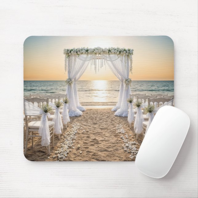 Beach Wedding Arch With Sunset Sky Musmatta (Med mus)