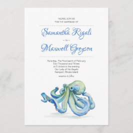 Beach Wedding bjudande, Octopus Inbjudningar