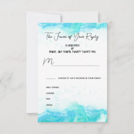 Beach Wedding Blue Vågar Meal Choice OSA kort