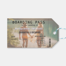 Beach Wedding Boarding Pass Romantic  Presentetikett