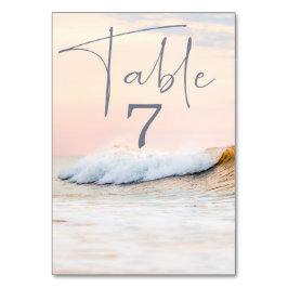 BEACH WEDDING BORD-KORT | OKEAN SUNSET NUMMER BORDSNUMMER