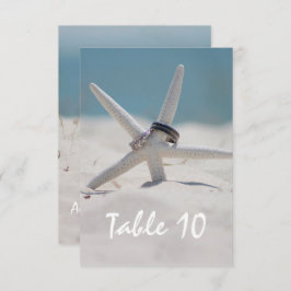 Beach Wedding bord ställe nummer Inbjudningar