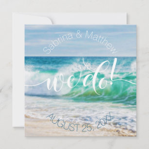 Beach Wedding Breaking Vinkar Vi gör Inbjudningar