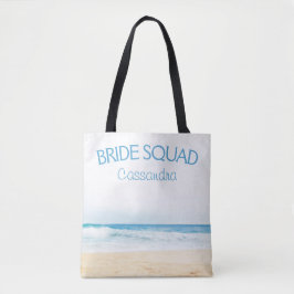 Beach Wedding Bridesmaid Namn Tote Bag Tygkasse