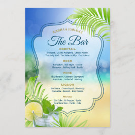 Beach Wedding Coola Mojito Handflatan Lämnar det ö Meny