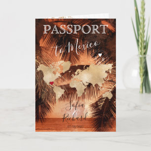 Beach Wedding Destinationspass World Map Invi Inbjudan