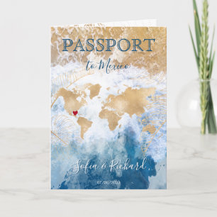 Beach Wedding Destinationspass World Map Invi Inbjudan