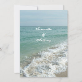 Beach Wedding eller Destinations Wedding Blue Ocea Inbjudningar