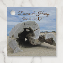 Beach Wedding Favor Driftwood Photo Tack Gåvor Etiketter