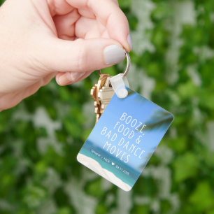 Beach Wedding Favor Funny Nyckelring