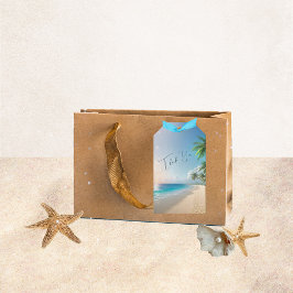 Beach Wedding Favor-taggar Presentetikett