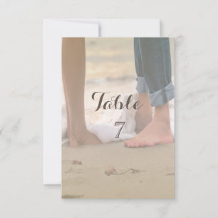 Beach Wedding ,Foots Bord-kort Inbjudningar