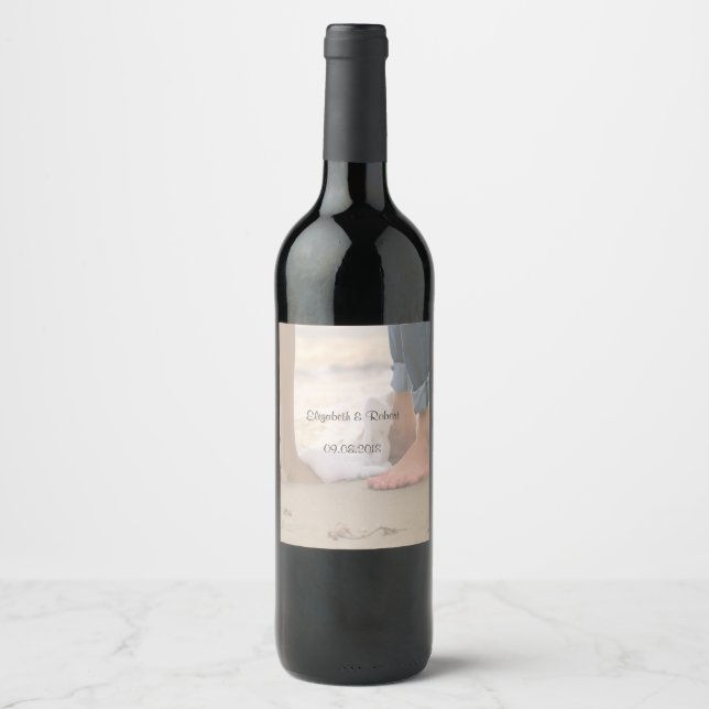 Beach Wedding,Foots Vinflaska Etikett (Framsida)
