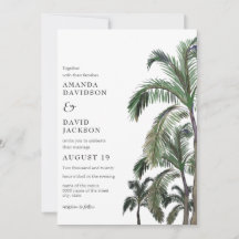 Beach Wedding för den tropiska ön Träd i Handflata